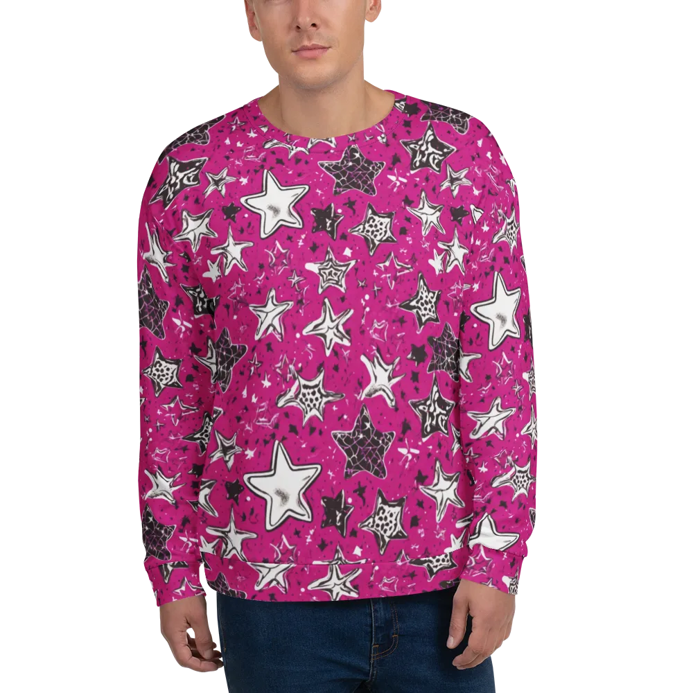 Electric Starfall on Sweatshirt — Front