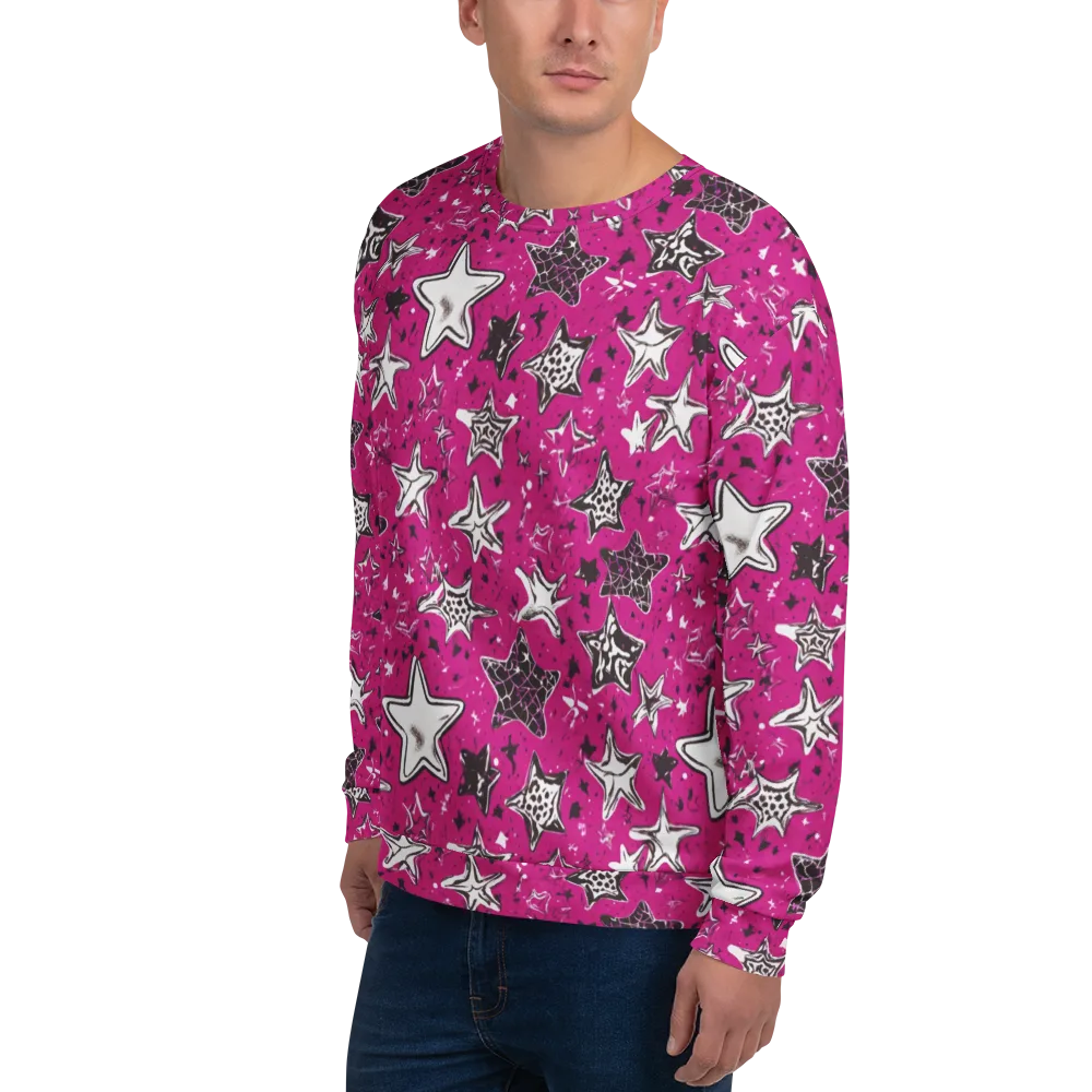 Electric Starfall on Sweatshirt — Left Front