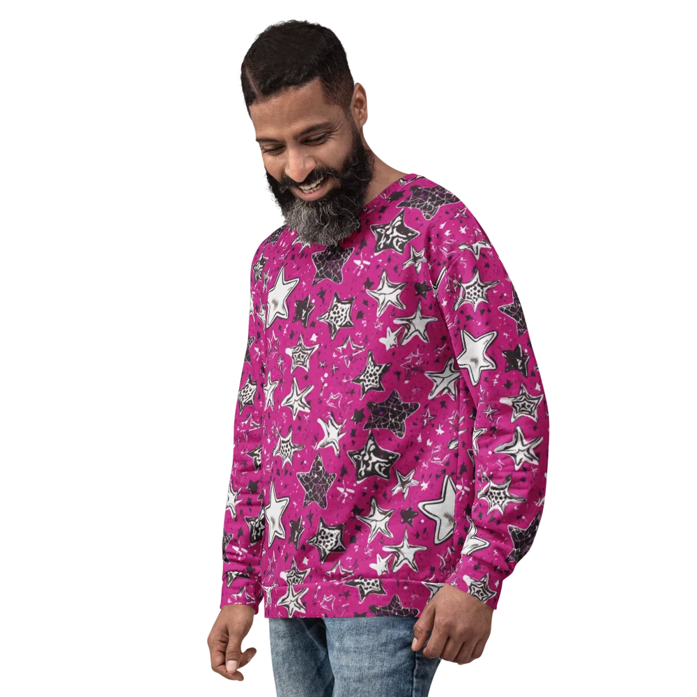 Electric Starfall on Sweatshirt — Left Front
