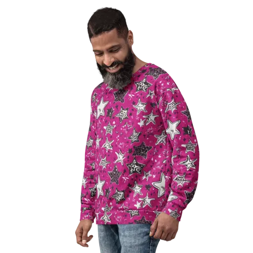 Electric Starfall on a Sweatshirt