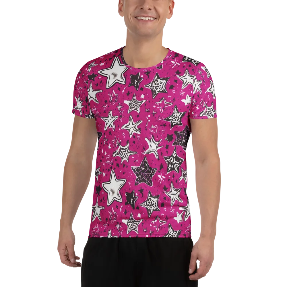 Electric Starfall on Men's Athletic T-Shirt — Front
