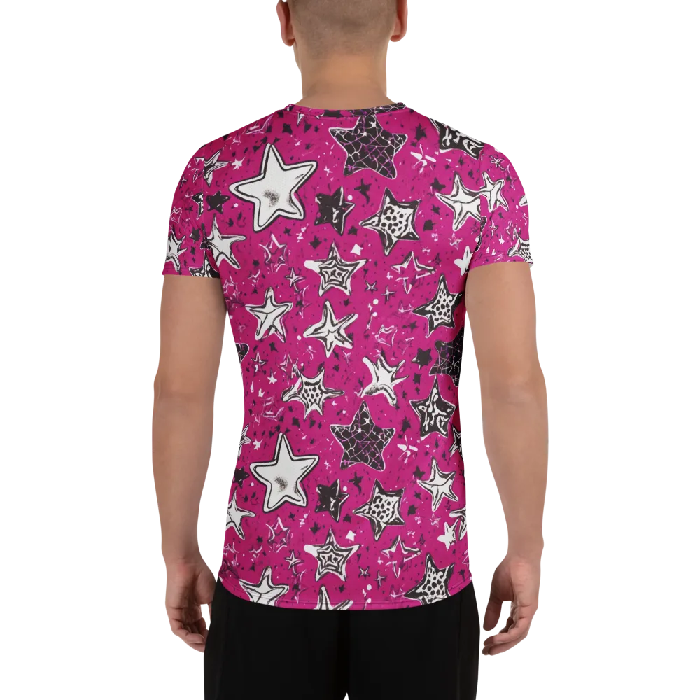 Electric Starfall on Men's Athletic T-Shirt — Back