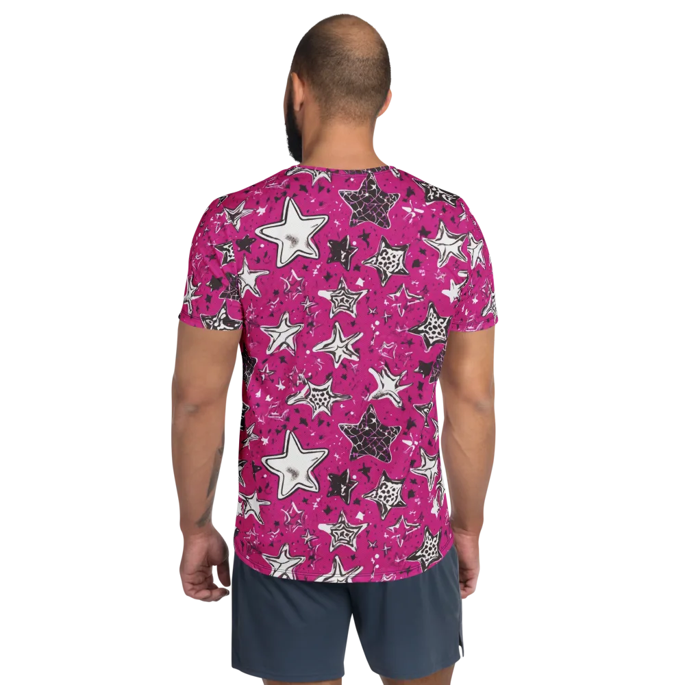 Electric Starfall on Men's Athletic T-Shirt — Back