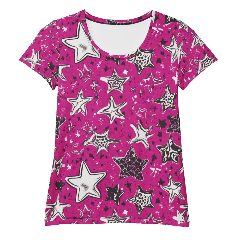 Electric Starfall on Women's Athletic T-Shirt — Front