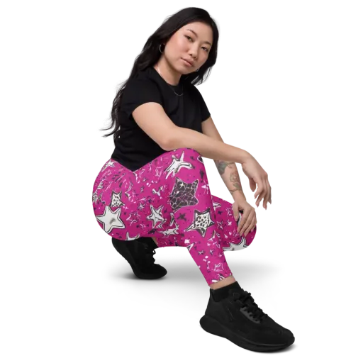 Electric Starfall on a Leggings with Pockets