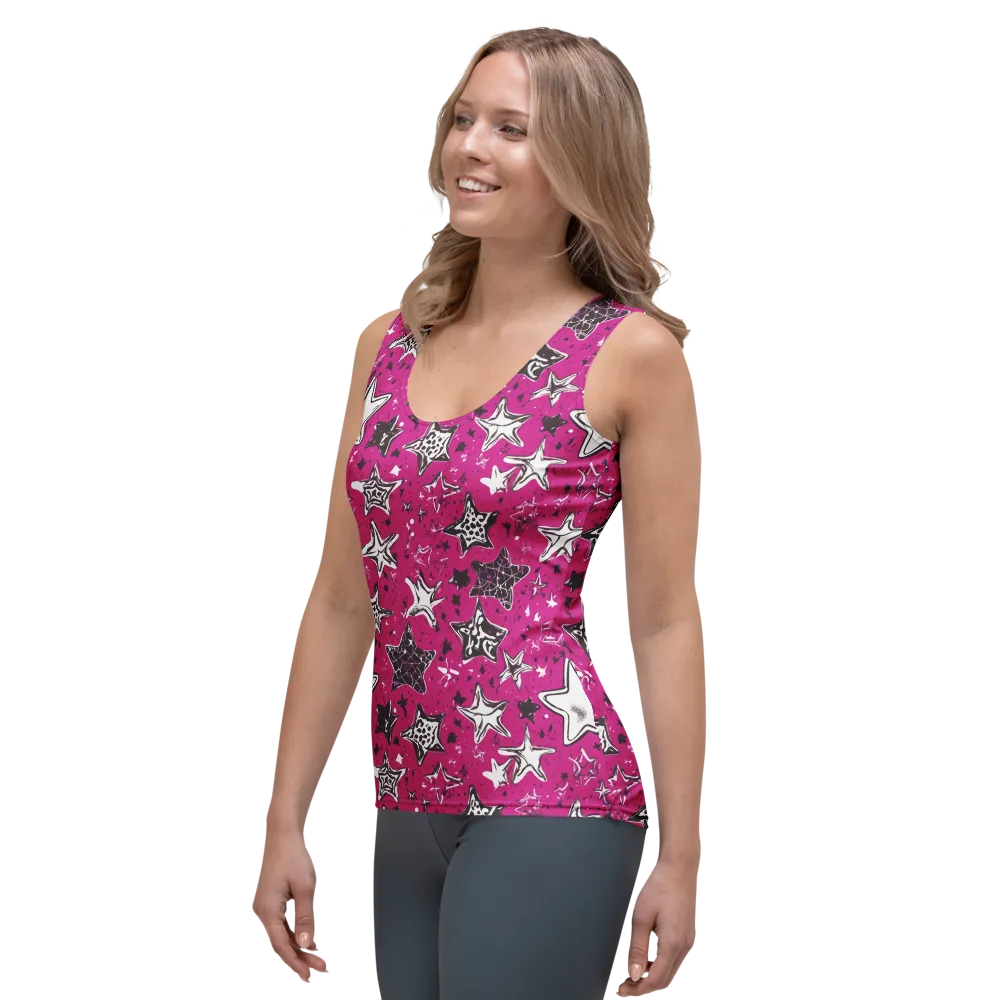 Electric Starfall on Women's Tank Top — Left Front