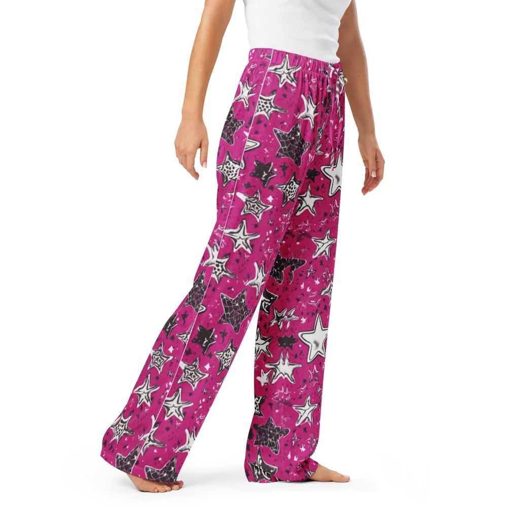 Electric Starfall on Women's Pajama Pants — Right Front