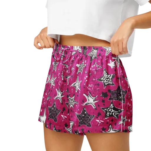 Electric Starfall on a Women's Pajama Shorts