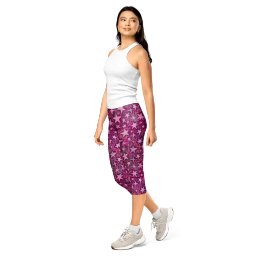 Velvet Starfall on a Capri Leggings
