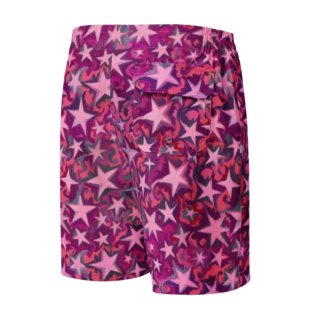 Velvet Starfall on Men's Board Shorts — Back