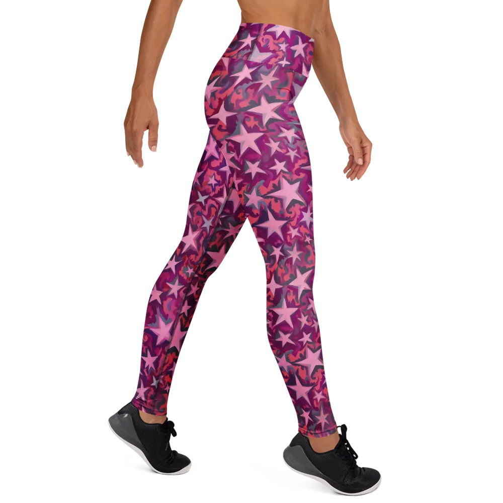 Velvet Starfall on Yoga Leggings — Right