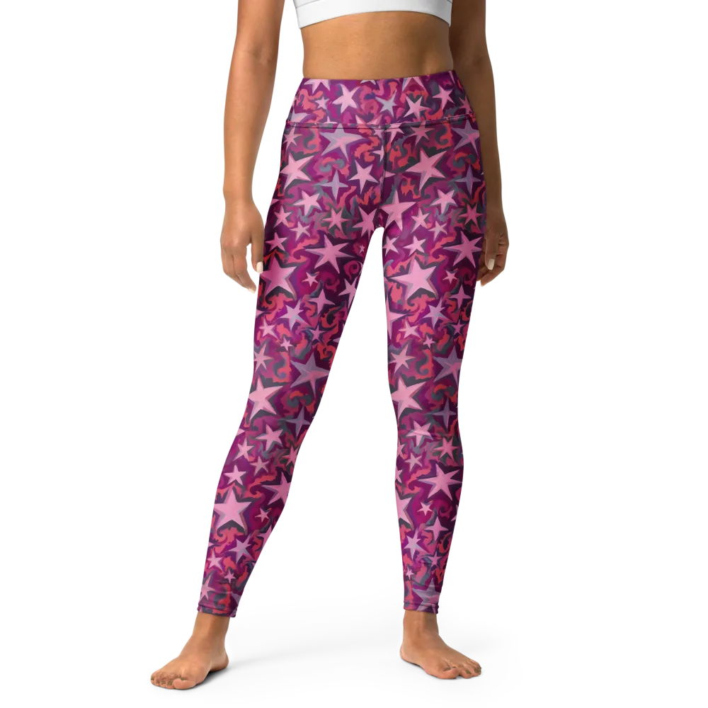 Velvet Starfall on Yoga Leggings — Front