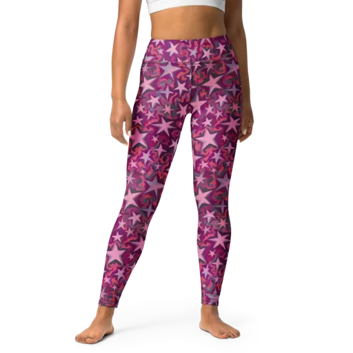 Velvet Starfall on a Yoga Leggings