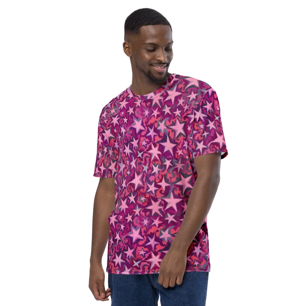 Velvet Starfall on Men's Crew Neck T-Shirt — Left