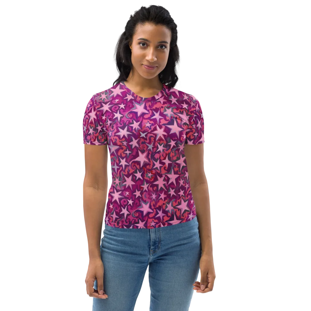 Velvet Starfall on Women's Crew Neck T-Shirt — Front