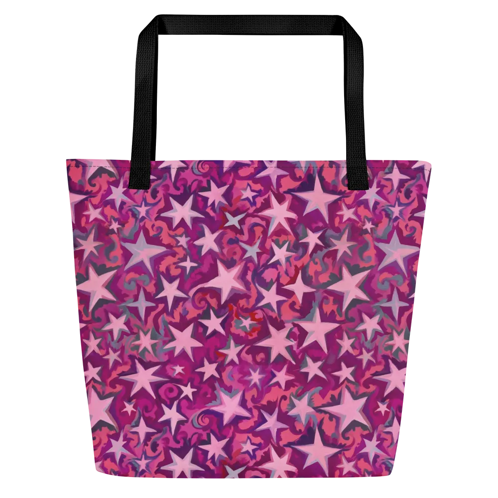 Velvet Starfall on Large Tote Bag W/ Pocket — Front