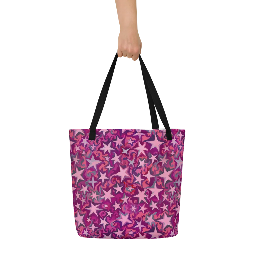 Velvet Starfall on Large Tote Bag W/ Pocket — Front