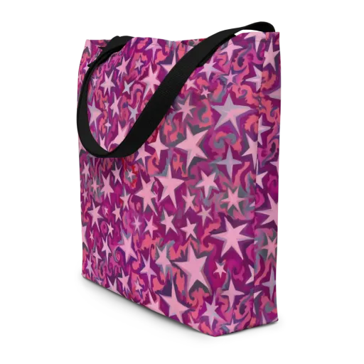 Velvet Starfall on a Large Tote Bag W/ Pocket