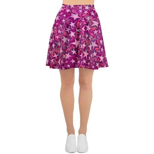 Velvet Starfall on a Skater Skirt