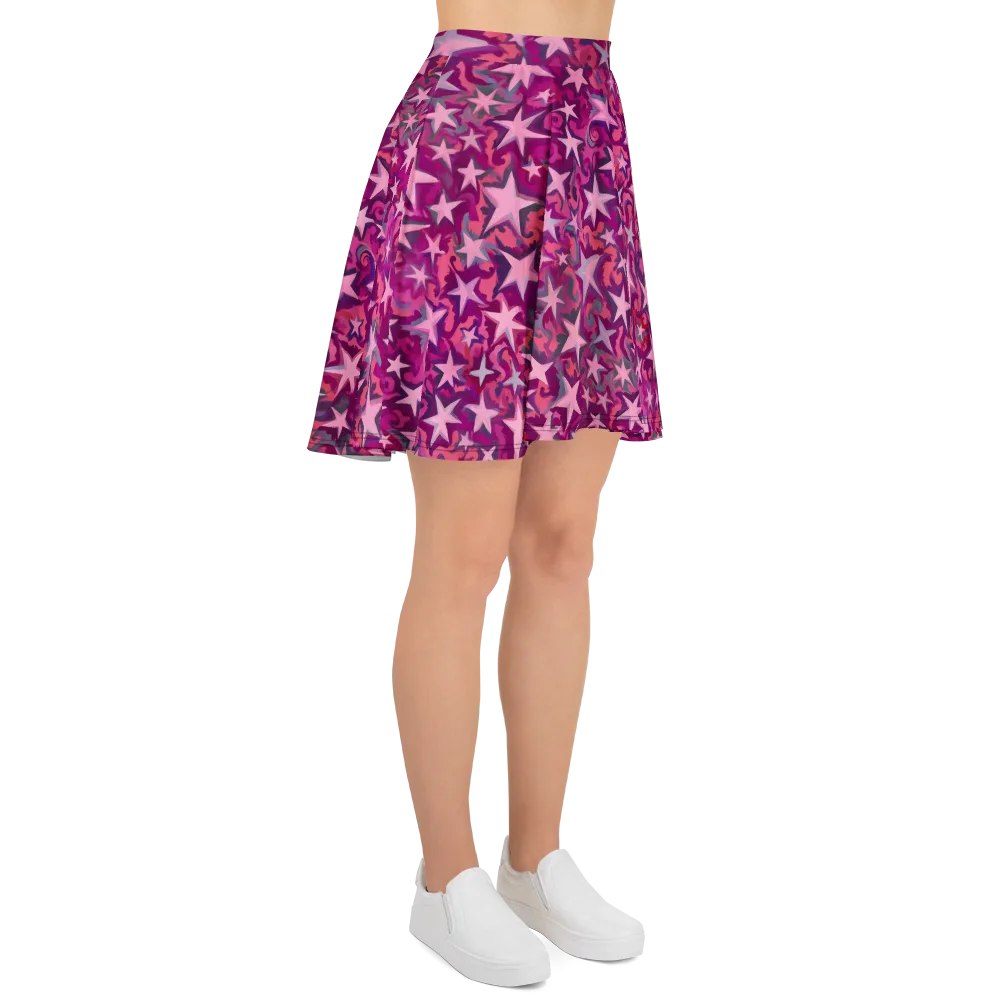 Velvet Starfall on Skater Skirt — Right