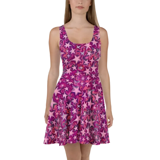 Velvet Starfall on a Skater Dress