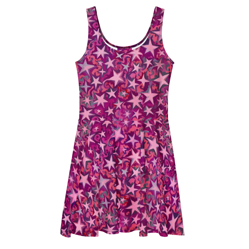 Velvet Starfall on Skater Dress — Front