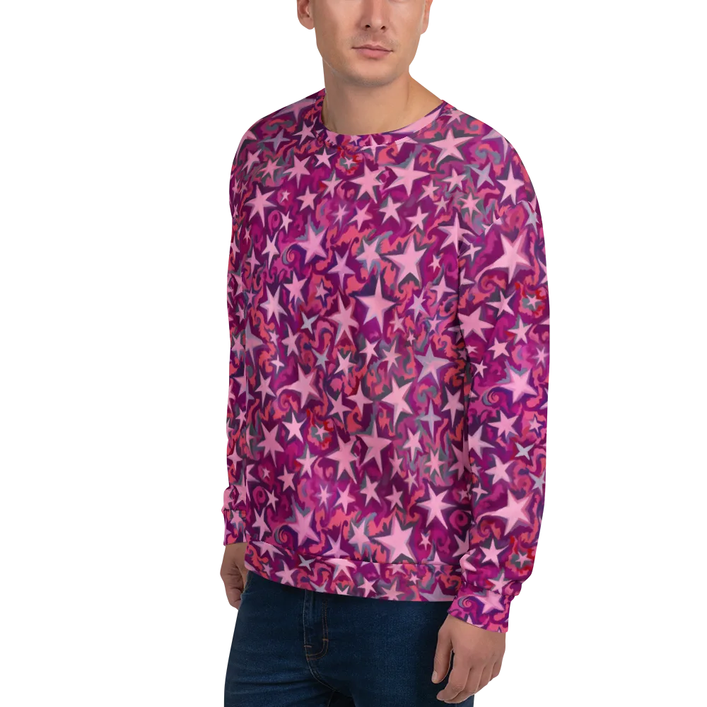 Velvet Starfall on Sweatshirt — Left Front