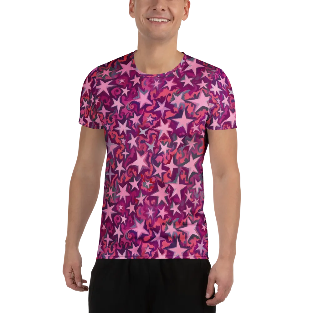Velvet Starfall on Men's Athletic T-Shirt — Front