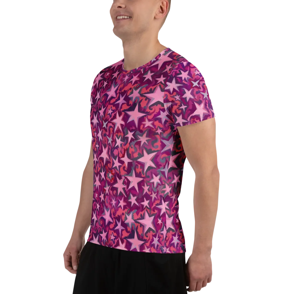 Velvet Starfall on Men's Athletic T-Shirt — Left