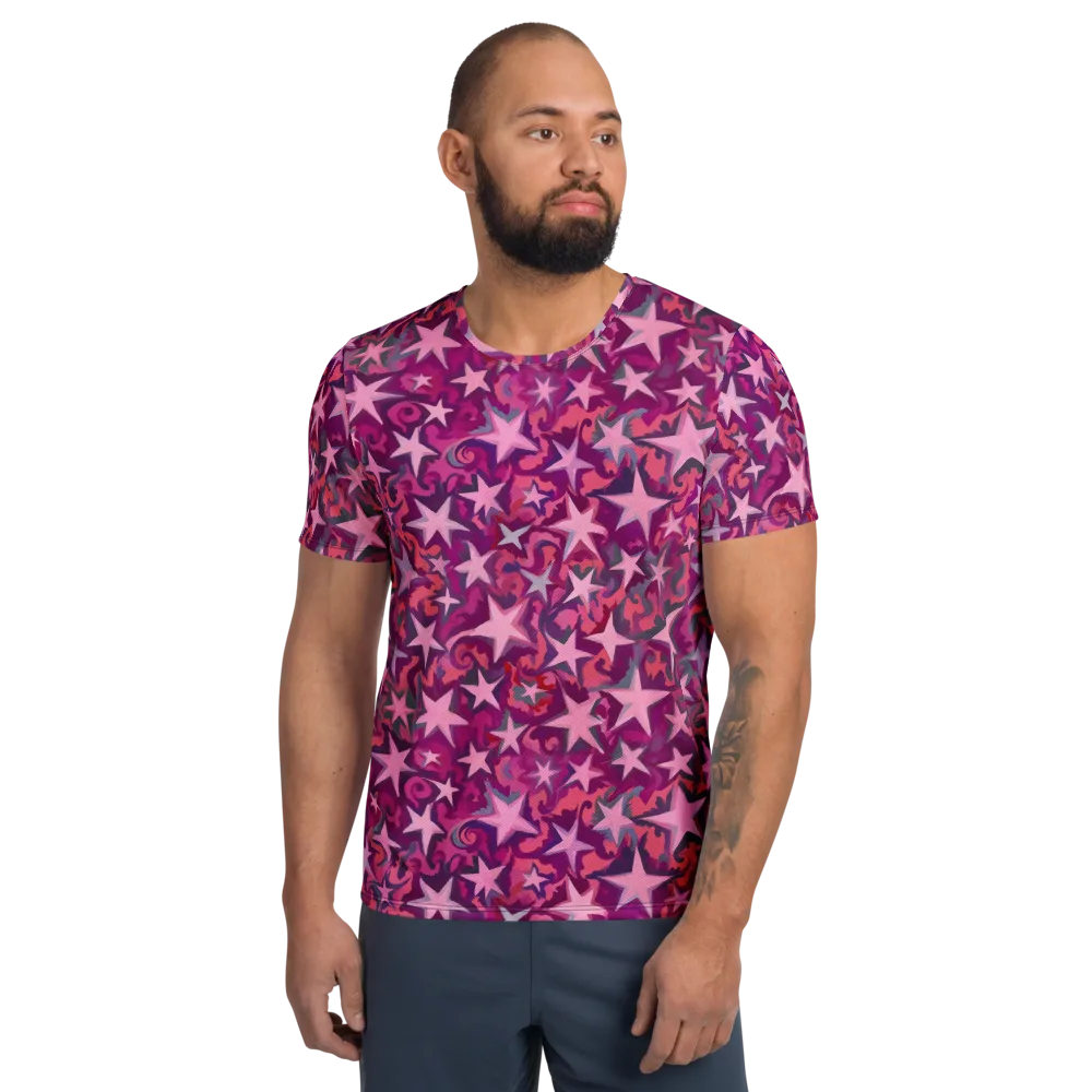 Velvet Starfall on Men's Athletic T-Shirt — Front