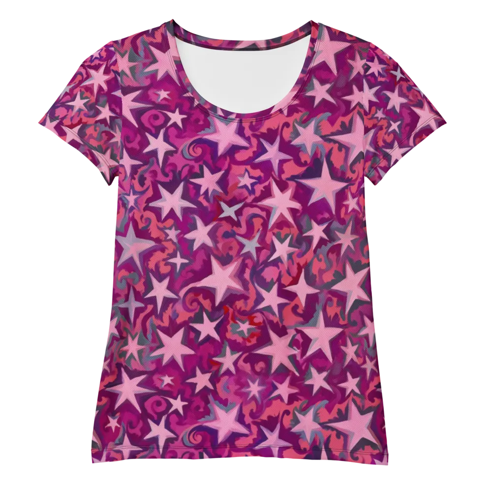 Velvet Starfall on Women's Athletic T-Shirt — Front