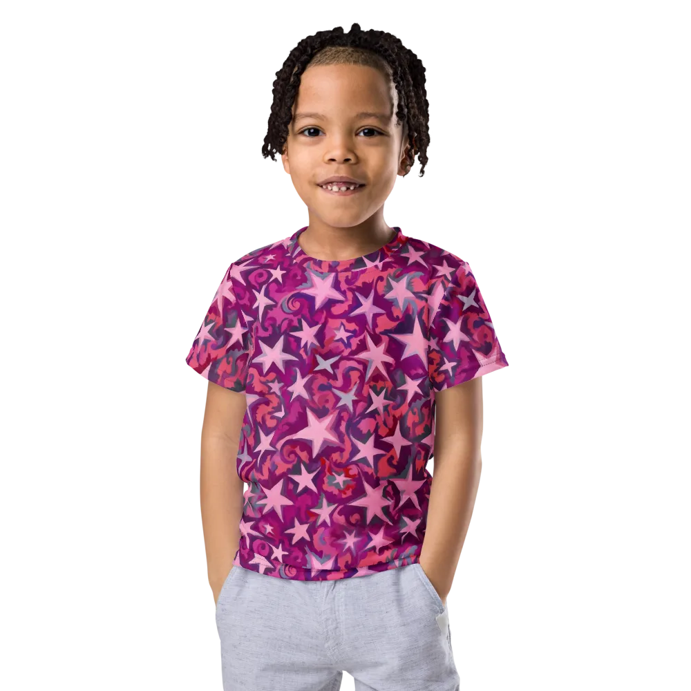 Velvet Starfall on Kids Crew Neck T-Shirt — Front