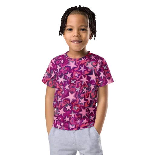 Velvet Starfall on a Kids Crew Neck T-Shirt