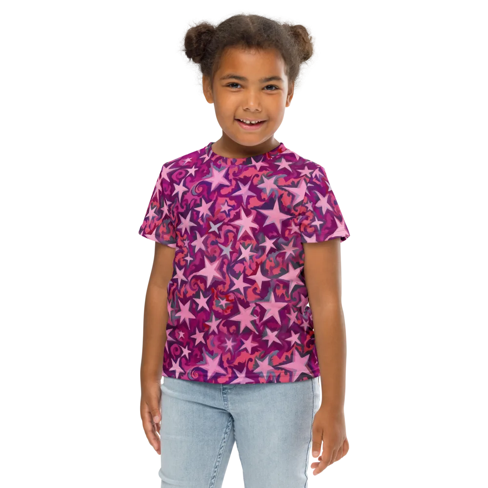 Velvet Starfall on Kids Crew Neck T-Shirt — Front