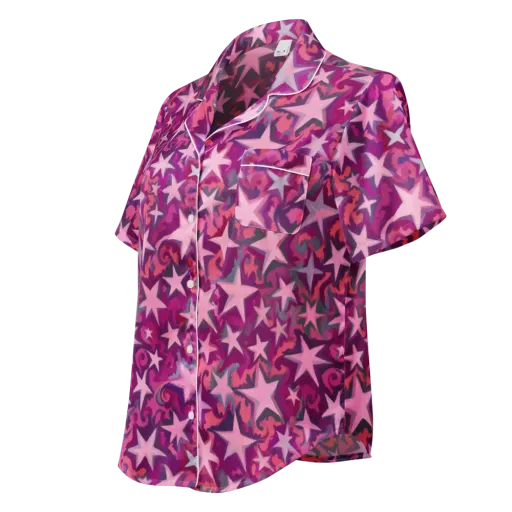 Velvet Starfall on a Women's Short Sleeve Pajama Top