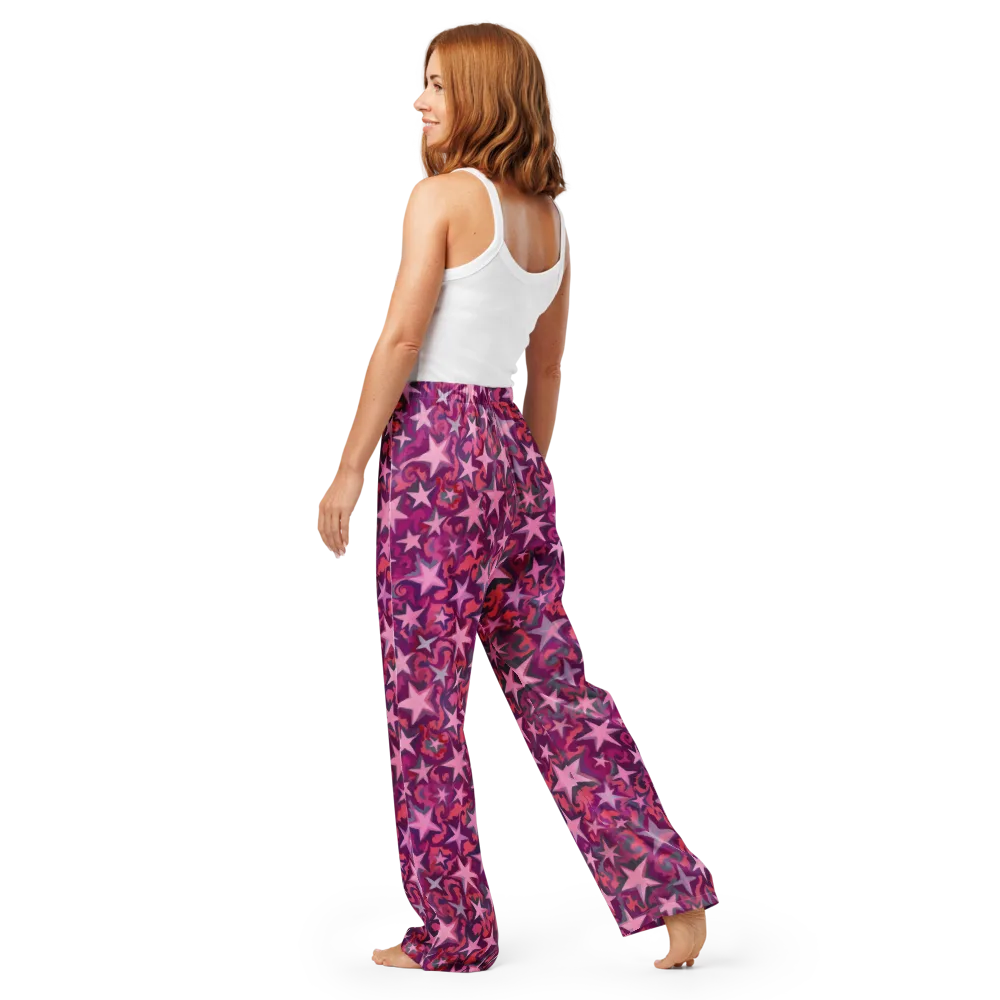 Velvet Starfall on Women's Pajama Pants — Back