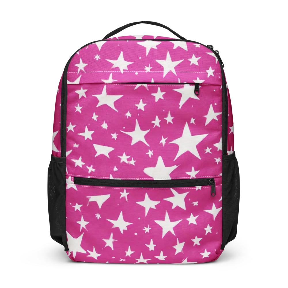 Starburst Fuchsia on Utility Backpack — Front