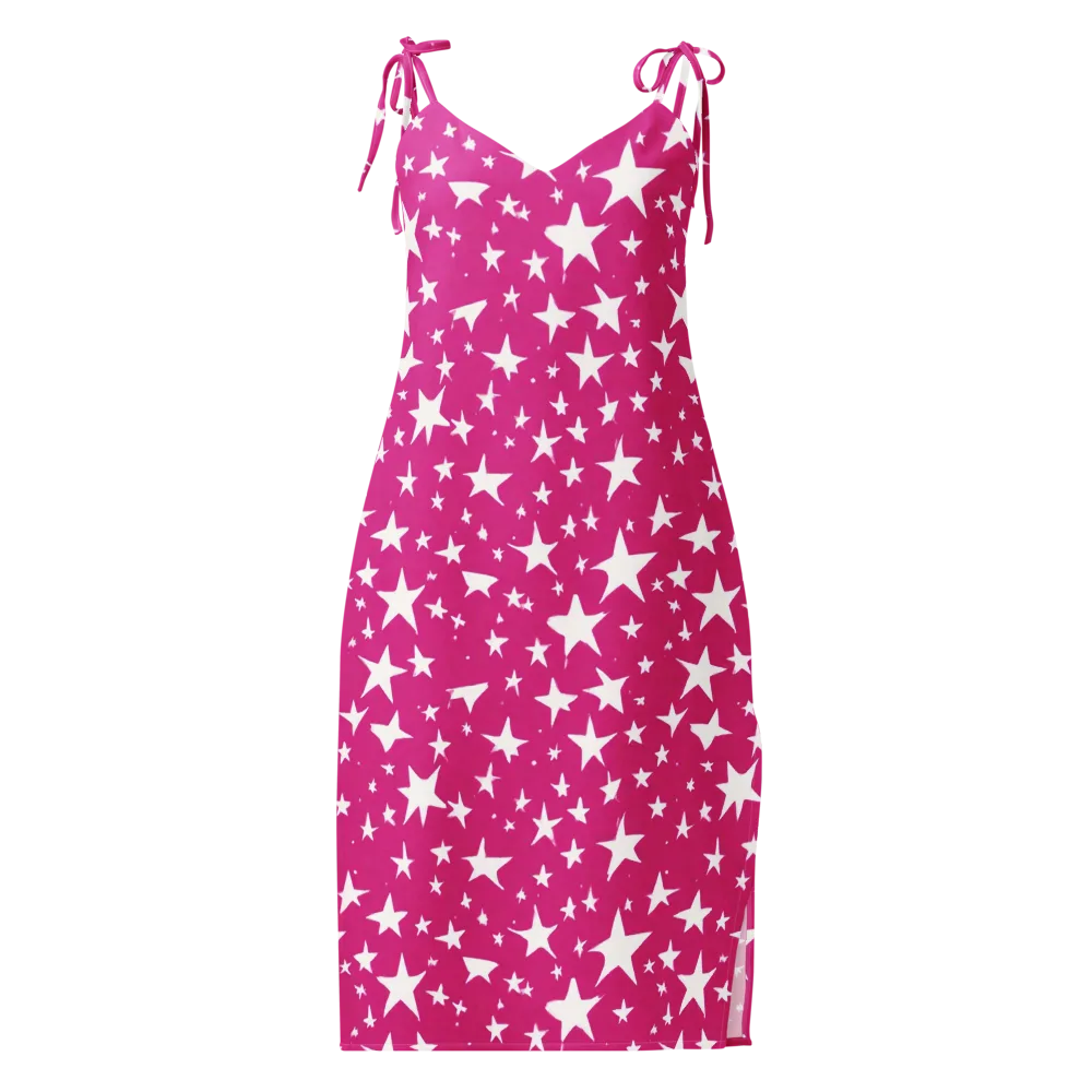 Starburst Fuchsia on Slip Dress — Front