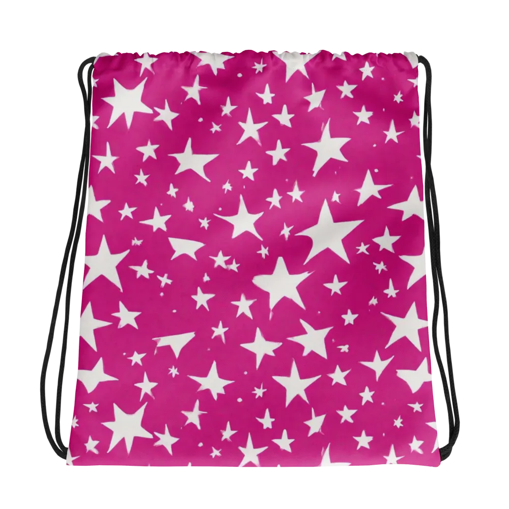 Starburst Fuchsia on Drawstring Bag — Photo