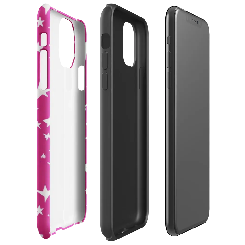 Starburst Fuchsia on Tough Case for iPhone® — Right
