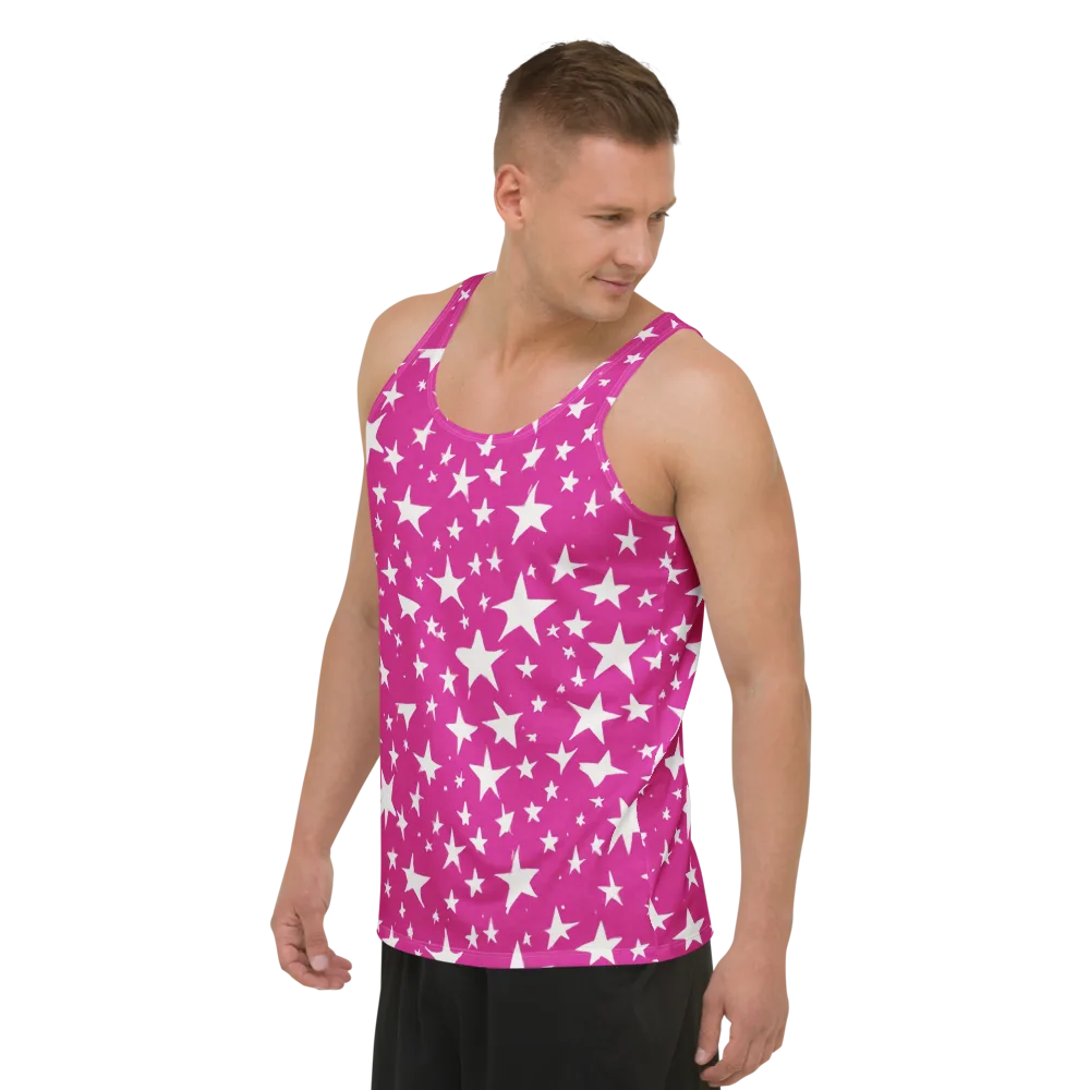 Starburst Fuchsia on Men's Tank Top — Left Front