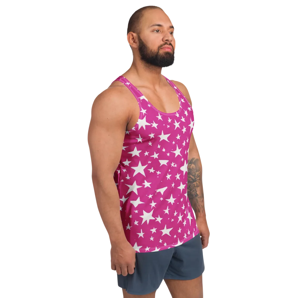 Starburst Fuchsia on Men's Tank Top — Right Front