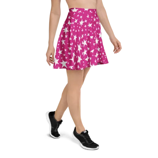 Starburst Fuchsia on a Skater Skirt