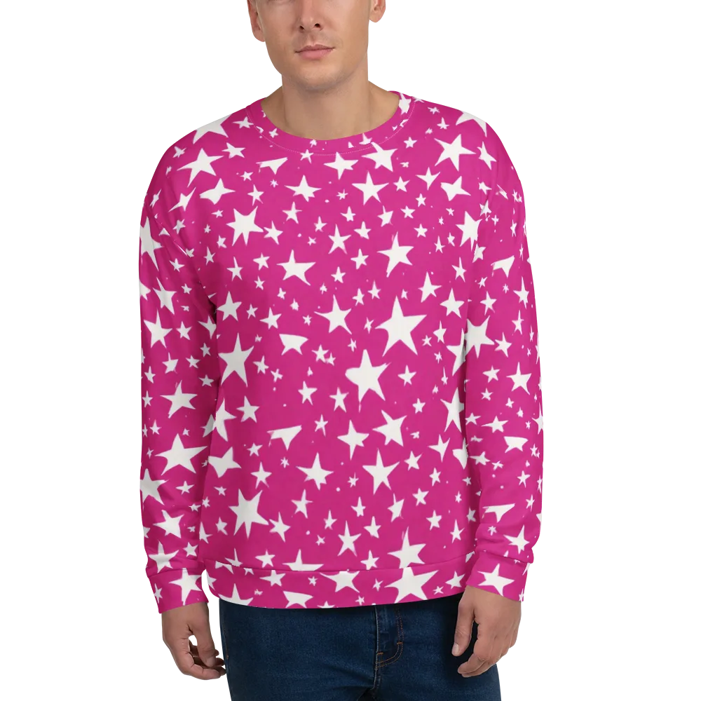 Starburst Fuchsia on Sweatshirt — Front