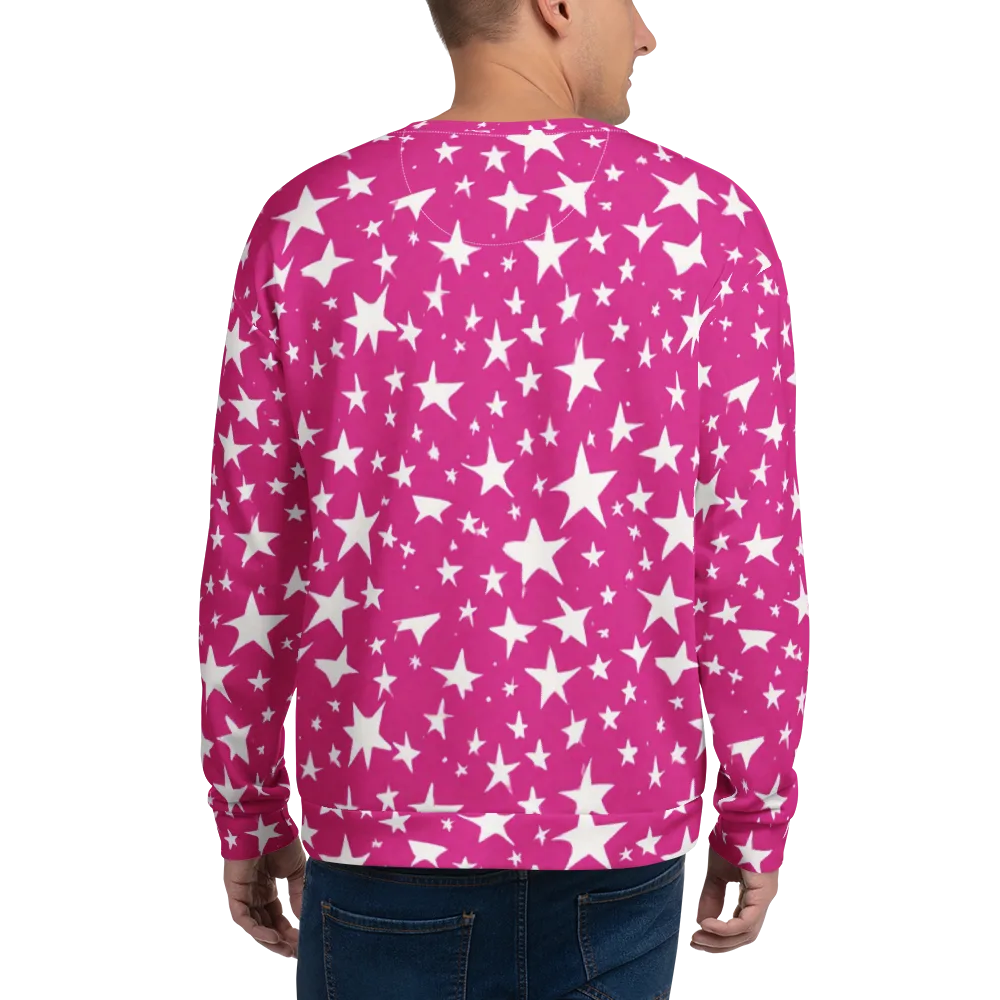 Starburst Fuchsia on Sweatshirt — Back