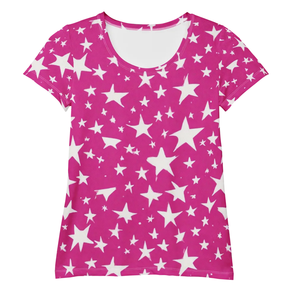 Starburst Fuchsia on Women's Athletic T-Shirt — Front