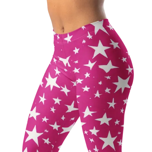 Starburst Fuchsia on a Leggings