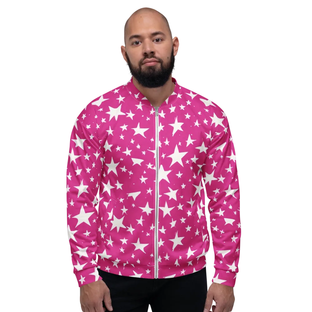 Starburst Fuchsia on Bomber Jacket — Front