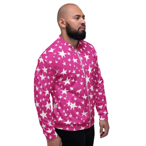 Starburst Fuchsia on a Bomber Jacket