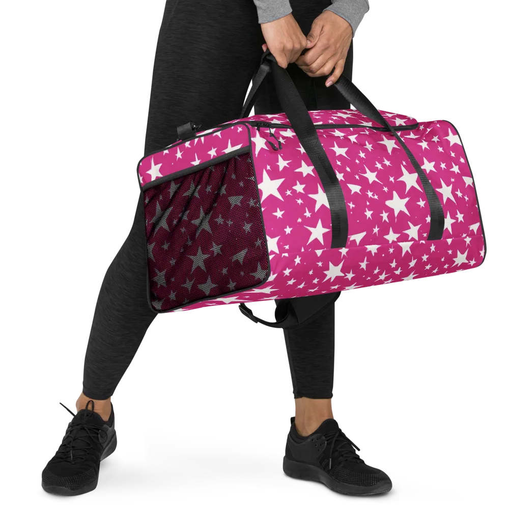 Starburst Fuchsia on Duffle Bag — Right Front
